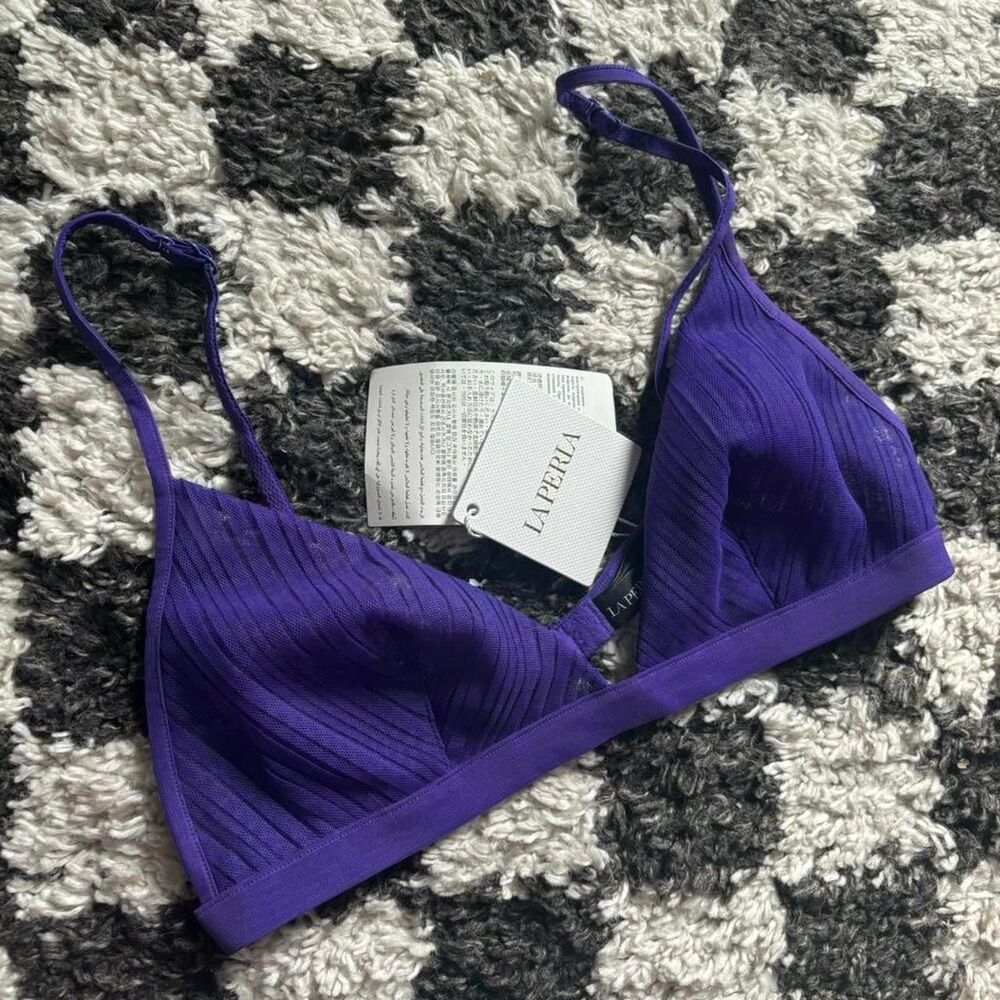 NWT La Perla Mesh Purple Bralette 34B